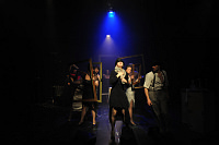 Solveig - cast in background - blue light