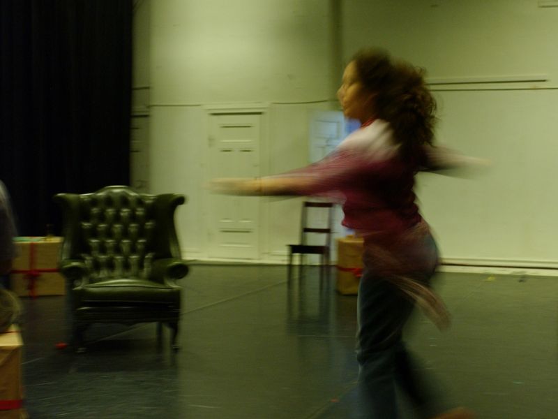 Sarah Head (Nora) in rehearsals at the Norwegian National Theatre (Nationaltheatret).